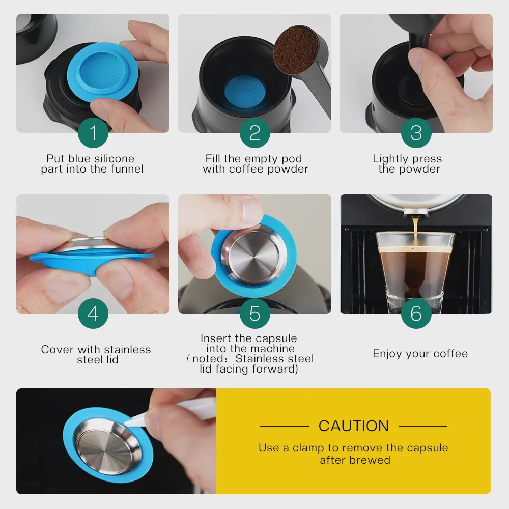 Многоразовые капсулы для кофе Nespresso Zenius, многоразовая кофеварка для эспрессо (art.: 3920b79da0c75)-3