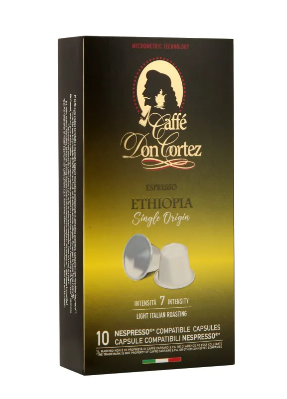 Кофе в капсулах ETHIOPIA для кофемашин Nespresso, 10 шт., Don Cortez
