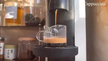 making coffee with Nespresso coffee machine