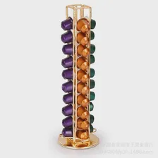 🛍 2021 Подставка для капсул Nespresso вращающаяся полка для хранения капсул гальванический держатель для кофе 40 капсул