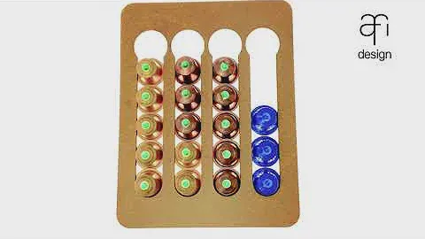 Держатель для капсул Nespresso Original на 20 капсул ЭКО, Afi Design, коричневый