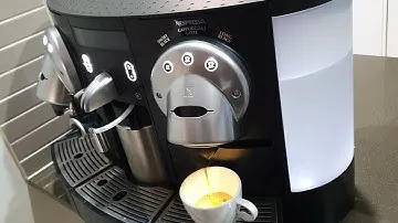 Making a coffee with Nespresso Gemini CS220 commercial coffee pod machine - Pod Machine Hire Sydney