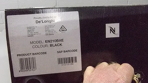 42167 - Nespresso DeLonghi U Milk Capsule Machine 0.7 Litre EN210BAE. USED ONCE. AS NEW
