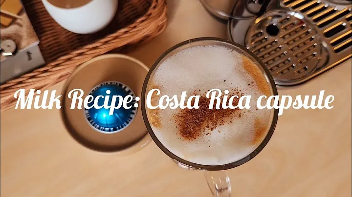 Coffee Milk recipe with the Nespresso Costa Rica capsule. Steaming milk on the Vertuo Creatista.