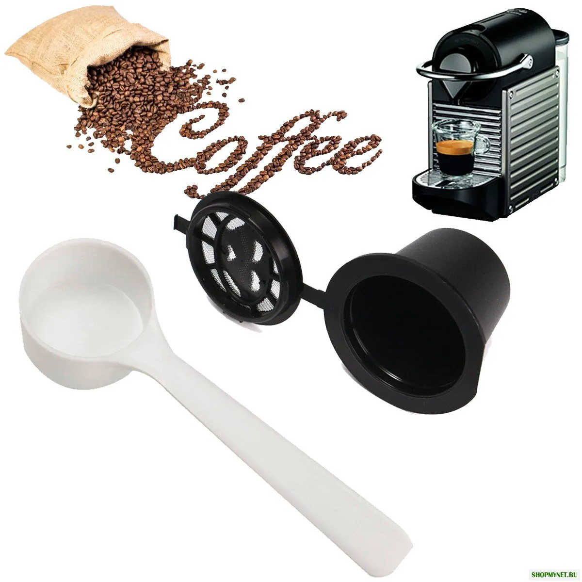 Многоразовая многоразовая кофейная капсула Pod Cup для машины Nespresso
